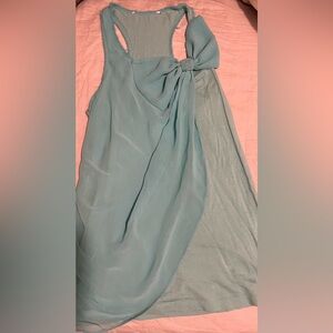 Blue bow blouse size small